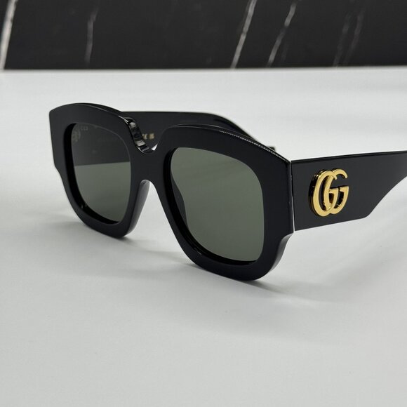 NEW GUCCI GG1546S 001 BLACK WOMEN SUNGLASSES GUCCI - Picture 6 of 10